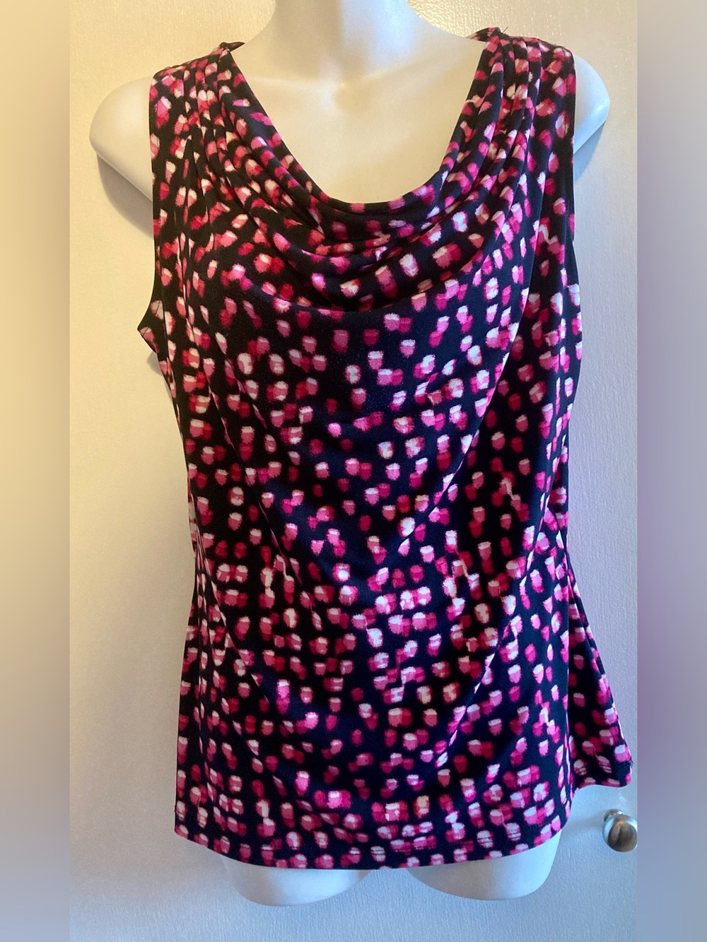 Calvin Klein Pink and Black Women's Top
